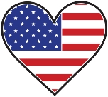 American flag picture - Heart design