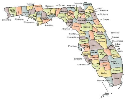 Florida County Map