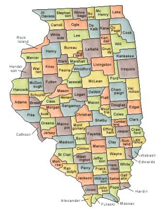 Illinois County Map