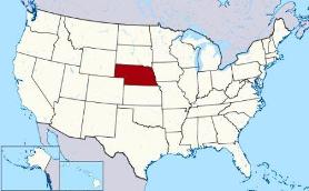 Map showing location of Nebraska in USA