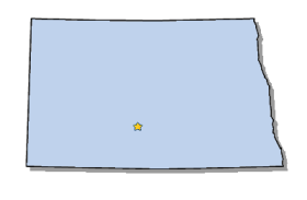 Map of North Dakota