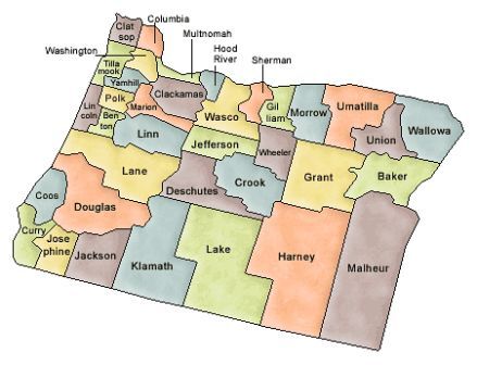 Oregon County Map