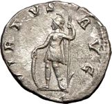 Roman Coin depicting Virtus